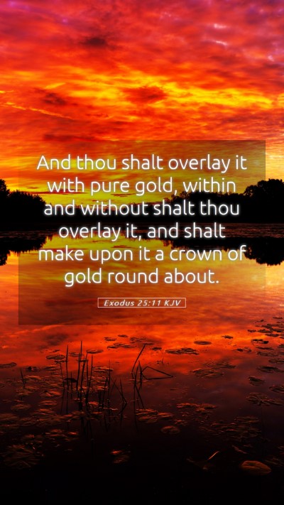 Picture 05 - Exodus 25:11 KJV Mobile Phone Wallpaper - And thou shalt overlay it with pure gold, within - Mobile Bible Verse Wallpaper
