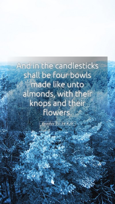 Picture 05 - Exodus 25:34 KJV Mobile Phone Wallpaper - And in the candlesticks shall be four bowls made - Mobile Bible Verse Wallpaper