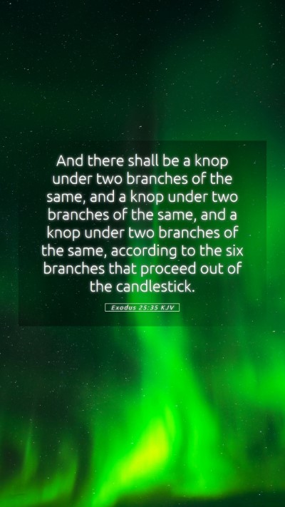 Picture 05 - Exodus 25:35 KJV Mobile Phone Wallpaper - And there shall be a knop under two branches of - Mobile Bible Verse Wallpaper
