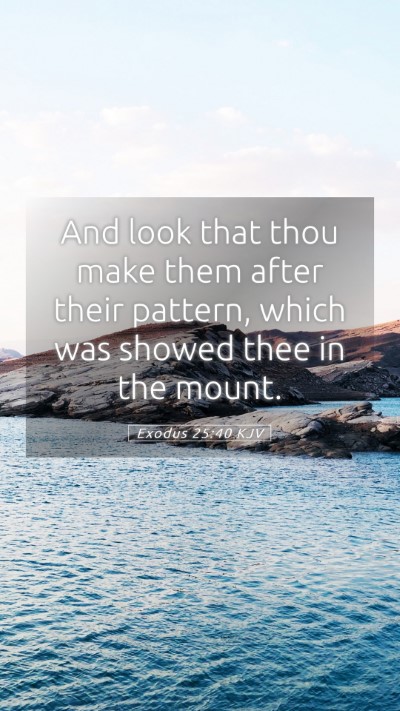 Picture 05 - Exodus 25:40 KJV Mobile Phone Wallpaper - And look that thou make them after their pattern, - Mobile Bible Verse Wallpaper