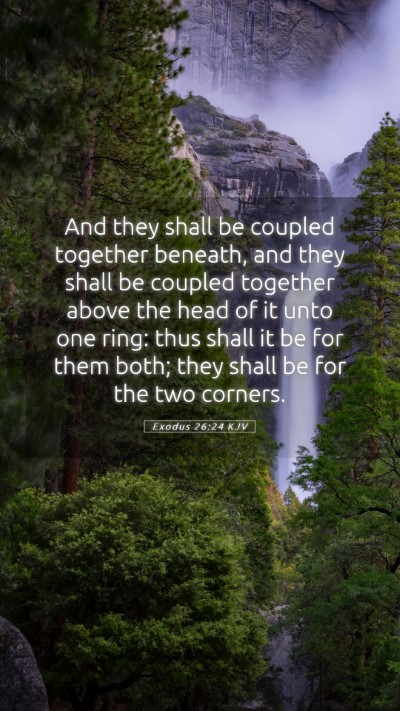 Picture 05 - Exodus 26:24 KJV Mobile Phone Wallpaper - And they shall be coupled together beneath, and - Mobile Bible Verse Wallpaper