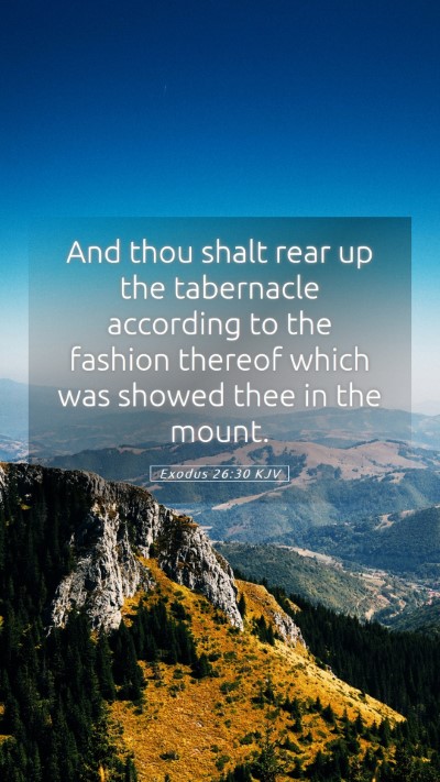 Picture 05 - Exodus 26:30 KJV Mobile Phone Wallpaper - And thou shalt rear up the tabernacle according - Mobile Bible Verse Wallpaper