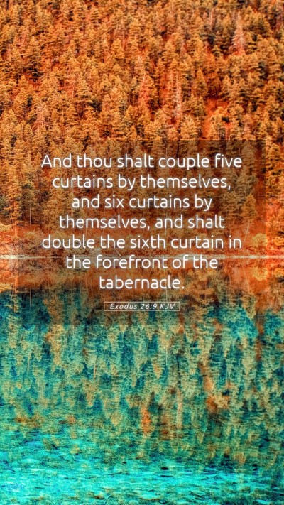 Picture 05 - Exodus 26:9 KJV Mobile Phone Wallpaper - And thou shalt couple five curtains by - Mobile Bible Verse Wallpaper