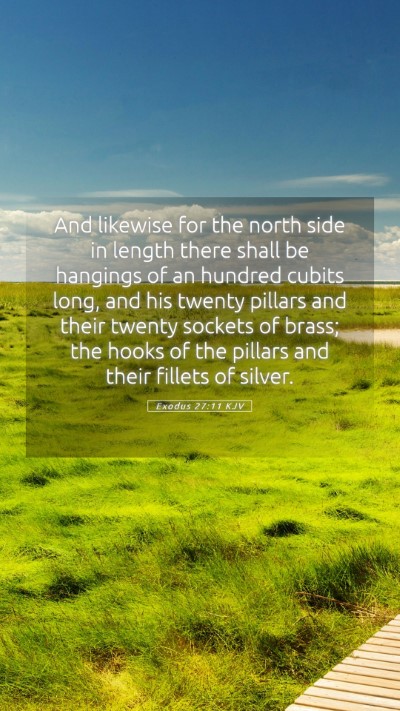 Picture 05 - Exodus 27:11 KJV Mobile Phone Wallpaper - And likewise for the north side in length there - Mobile Bible Verse Wallpaper