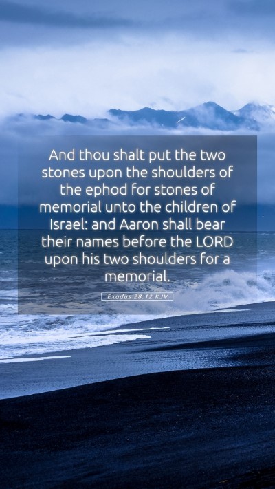 Picture 05 - Exodus 28:12 KJV Mobile Phone Wallpaper - And thou shalt put the two stones upon the - Mobile Bible Verse Wallpaper