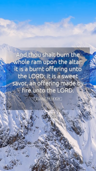 Picture 05 - Exodus 29:18 KJV Mobile Phone Wallpaper - And thou shalt burn the whole ram upon the altar: - Mobile Bible Verse Wallpaper
