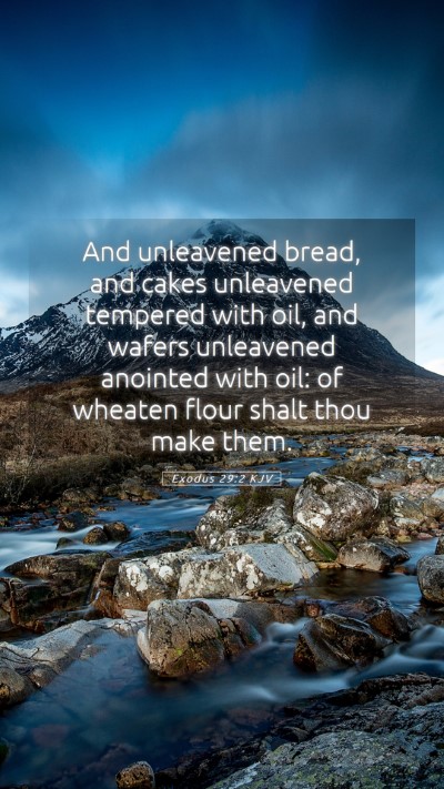 Picture 05 - Exodus 29:2 KJV Mobile Phone Wallpaper - And unleavened bread, and cakes unleavened - Mobile Bible Verse Wallpaper