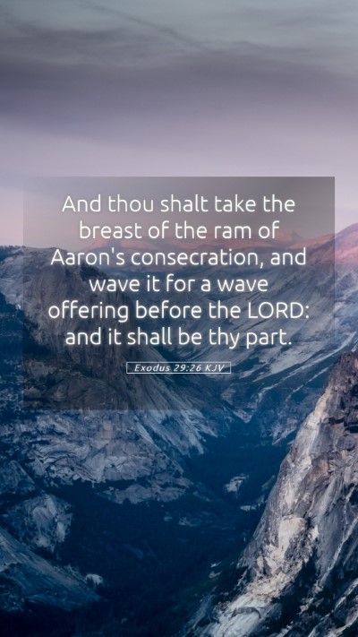 Picture 05 - Exodus 29:26 KJV Mobile Phone Wallpaper - And thou shalt take the breast of the ram of - Mobile Bible Verse Wallpaper