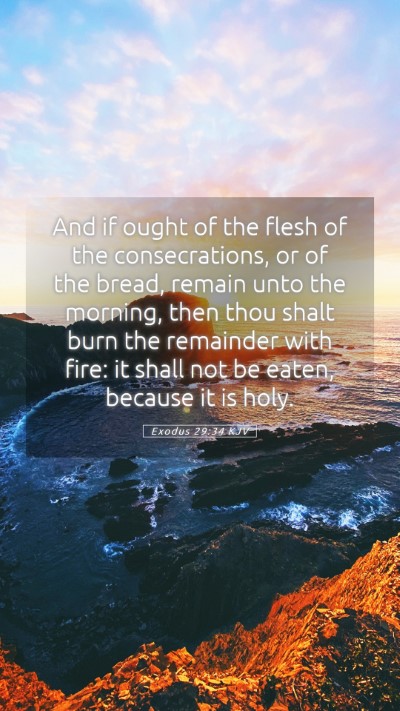Picture 05 - Exodus 29:34 KJV Mobile Phone Wallpaper - And if ought of the flesh of the consecrations, - Mobile Bible Verse Wallpaper