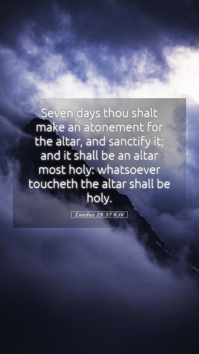 Picture 05 - Exodus 29:37 KJV Mobile Phone Wallpaper - Seven days thou shalt make an atonement for the - Mobile Bible Verse Wallpaper
