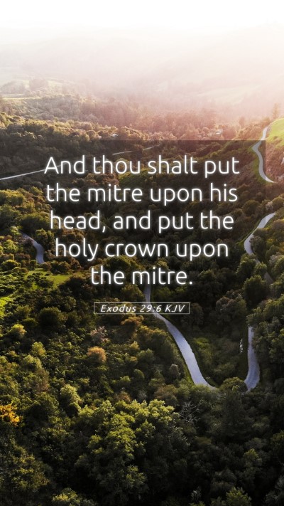 Picture 05 - Exodus 29:6 KJV Mobile Phone Wallpaper - And thou shalt put the mitre upon his head, and - Mobile Bible Verse Wallpaper