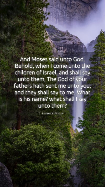 Picture 05 - Exodus 3:13 KJV Mobile Phone Wallpaper - And Moses said unto God, Behold, when I come unto - Mobile Bible Verse Wallpaper