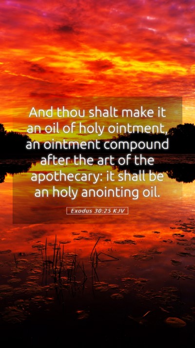Picture 05 - Exodus 30:25 KJV Mobile Phone Wallpaper - And thou shalt make it an oil of holy ointment, - Mobile Bible Verse Wallpaper