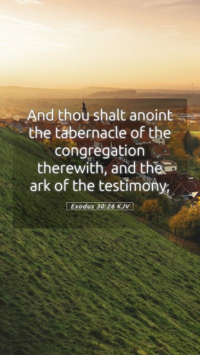 Picture 05 - Exodus 30:26 KJV Mobile Phone Wallpaper - And thou shalt anoint the tabernacle of the - Mobile Bible Verse Wallpaper