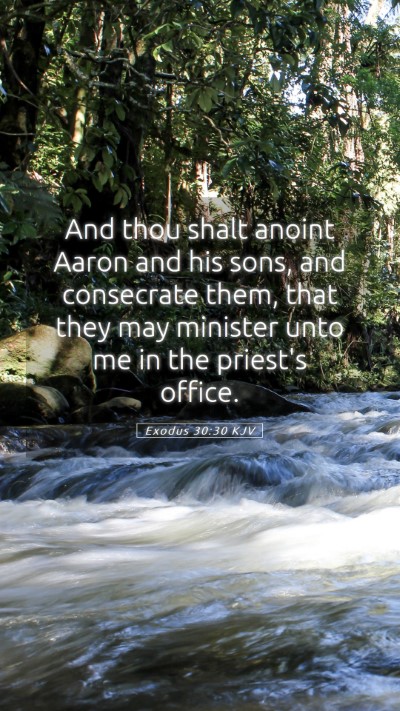 Picture 05 - Exodus 30:30 KJV Mobile Phone Wallpaper - And thou shalt anoint Aaron and his sons, and - Mobile Bible Verse Wallpaper