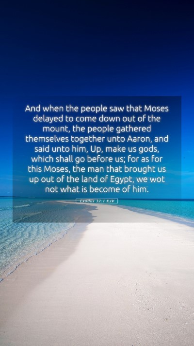 Picture 05 - Exodus 32:1 KJV Mobile Phone Wallpaper - And when the people saw that Moses delayed to - Mobile Bible Verse Wallpaper