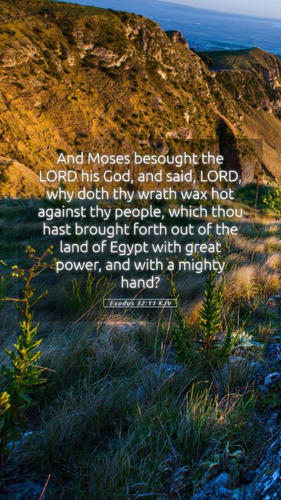 Picture 05 - Exodus 32:11 KJV Mobile Phone Wallpaper - And Moses besought the LORD his God, and said, - Mobile Bible Verse Wallpaper