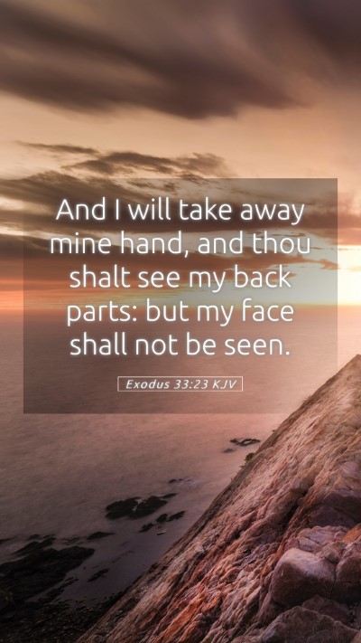 Picture 05 - Exodus 33:23 KJV Mobile Phone Wallpaper - And I will take away mine hand, and thou shalt - Mobile Bible Verse Wallpaper