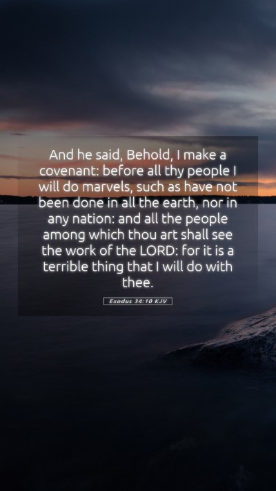 Picture 05 - Exodus 34:10 KJV Mobile Phone Wallpaper - And he said, Behold, I make a covenant: before - Mobile Bible Verse Wallpaper