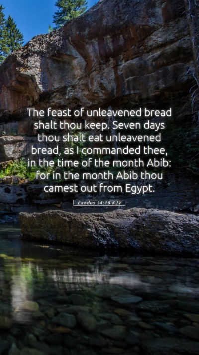 Picture 05 - Exodus 34:18 KJV Mobile Phone Wallpaper - The feast of unleavened bread shalt thou keep. - Mobile Bible Verse Wallpaper