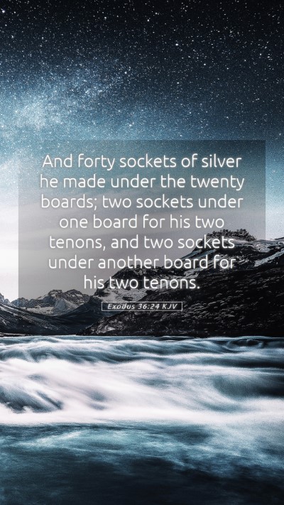 Picture 05 - Exodus 36:24 KJV Mobile Phone Wallpaper - And forty sockets of silver he made under the - Mobile Bible Verse Wallpaper