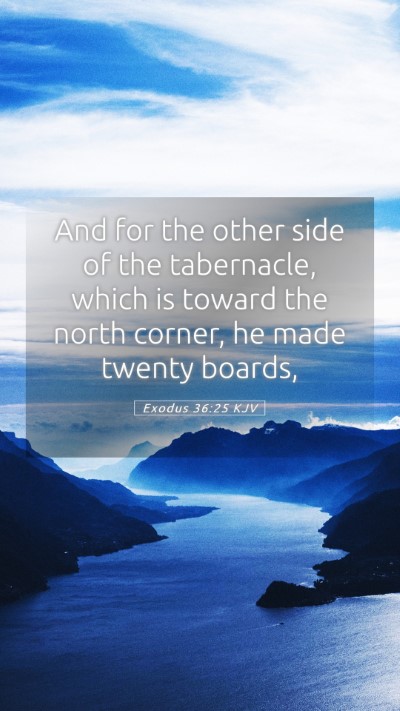 Picture 05 - Exodus 36:25 KJV Mobile Phone Wallpaper - And for the other side of the tabernacle, which - Mobile Bible Verse Wallpaper