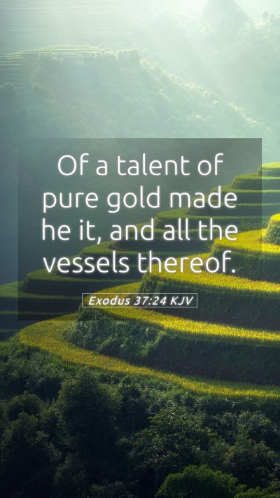 Picture 05 - Exodus 37:24 KJV Mobile Phone Wallpaper - Of a talent of pure gold made he it, and all the - Mobile Bible Verse Wallpaper