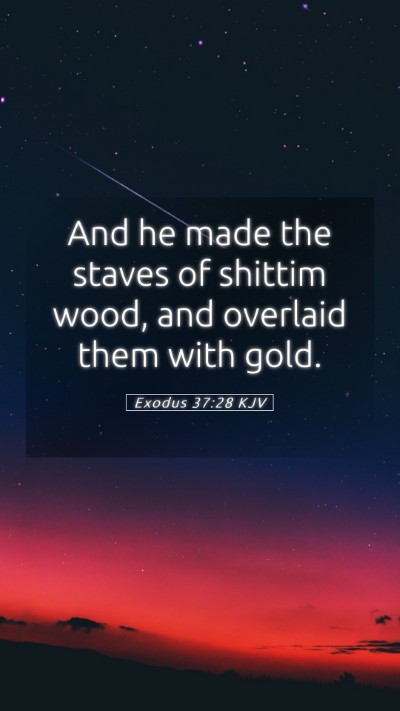 Picture 05 - Exodus 37:28 KJV Mobile Phone Wallpaper - And he made the staves of shittim wood, and - Mobile Bible Verse Wallpaper