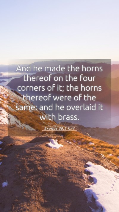 Picture 05 - Exodus 38:2 KJV Mobile Phone Wallpaper - And he made the horns thereof on the four corners - Mobile Bible Verse Wallpaper