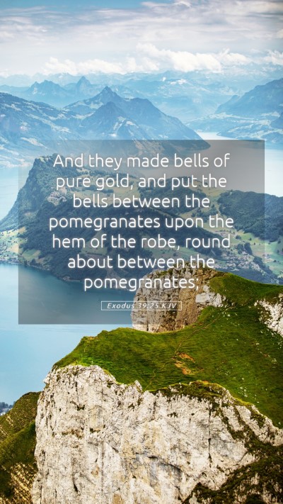 Picture 05 - Exodus 39:25 KJV Mobile Phone Wallpaper - And they made bells of pure gold, and put the - Mobile Bible Verse Wallpaper