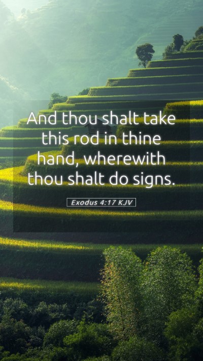 Picture 05 - Exodus 4:17 KJV Mobile Phone Wallpaper - And thou shalt take this rod in thine hand, - Mobile Bible Verse Wallpaper