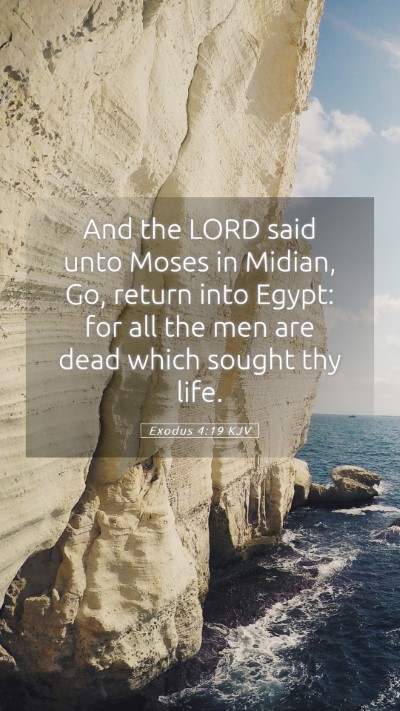 Picture 05 - Exodus 4:19 KJV Mobile Phone Wallpaper - And the LORD said unto Moses in Midian, Go, - Mobile Bible Verse Wallpaper