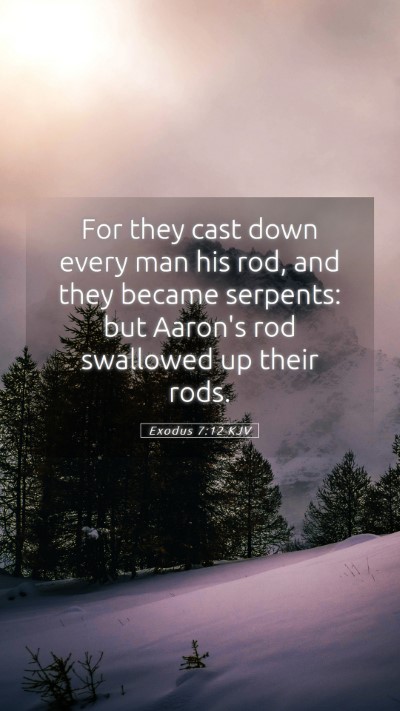 Picture 05 - Exodus 7:12 KJV Mobile Phone Wallpaper - For they cast down every man his rod, and they - Mobile Bible Verse Wallpaper