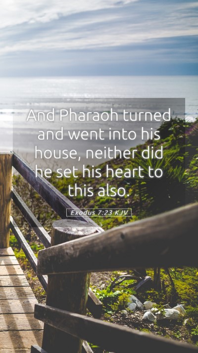 Picture 05 - Exodus 7:23 KJV Mobile Phone Wallpaper - And Pharaoh turned and went into his house, - Mobile Bible Verse Wallpaper