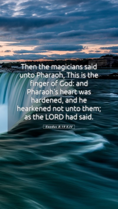 Picture 05 - Exodus 8:19 KJV Mobile Phone Wallpaper - Then the magicians said unto Pharaoh, This is the - Mobile Bible Verse Wallpaper