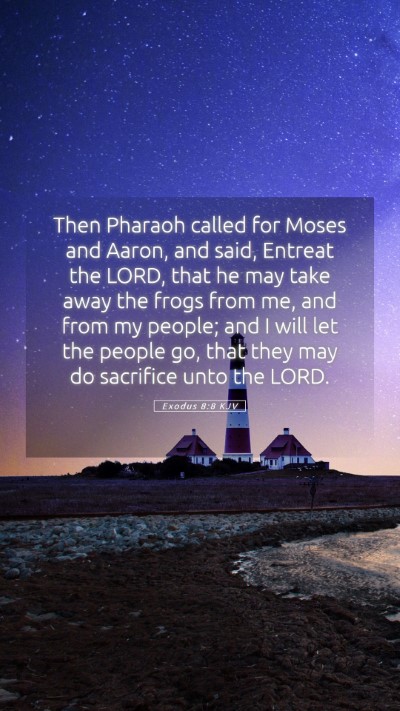 Picture 05 - Exodus 8:8 KJV Mobile Phone Wallpaper - Then Pharaoh called for Moses and Aaron, and - Mobile Bible Verse Wallpaper