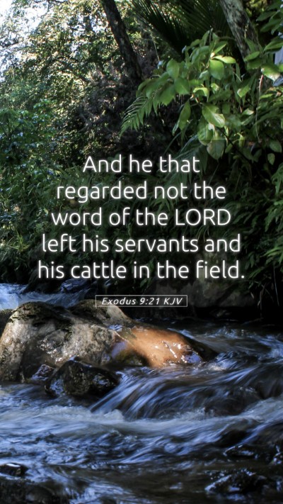 Picture 05 - Exodus 9:21 KJV Mobile Phone Wallpaper - And he that regarded not the word of the LORD - Mobile Bible Verse Wallpaper