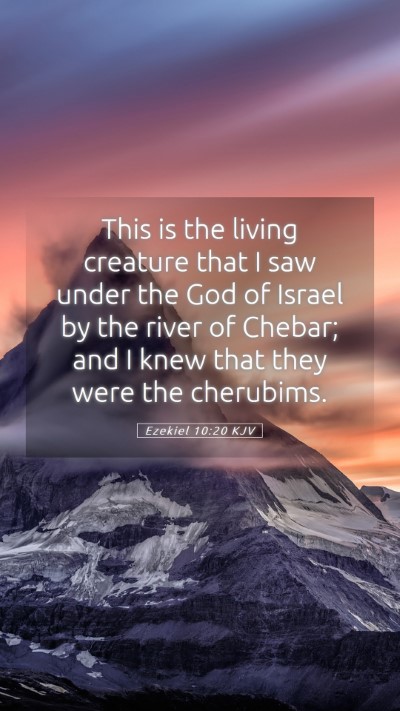 Picture 05 - Ezekiel 10:20 KJV Mobile Phone Wallpaper - This is the living creature that I saw under the - Mobile Bible Verse Wallpaper