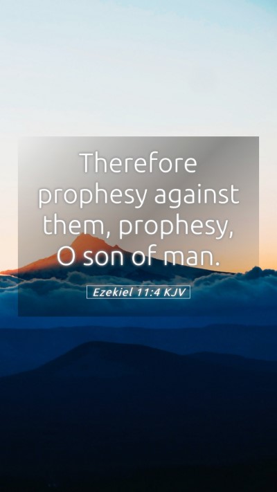 Picture 05 - Ezekiel 11:4 KJV Mobile Phone Wallpaper - Therefore prophesy against them, prophesy, O son - Mobile Bible Verse Wallpaper