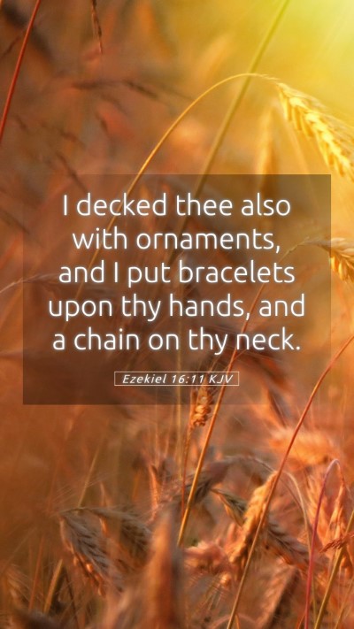 Picture 05 - Ezekiel 16:11 KJV Mobile Phone Wallpaper - I decked thee also with ornaments, and I put - Mobile Bible Verse Wallpaper