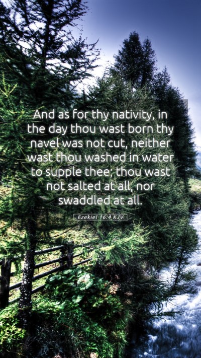 Picture 05 - Ezekiel 16:4 KJV Mobile Phone Wallpaper - And as for thy nativity, in the day thou wast - Mobile Bible Verse Wallpaper