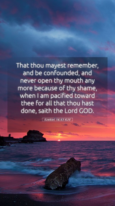 Picture 05 - Ezekiel 16:63 KJV Mobile Phone Wallpaper - That thou mayest remember, and be confounded, and - Mobile Bible Verse Wallpaper