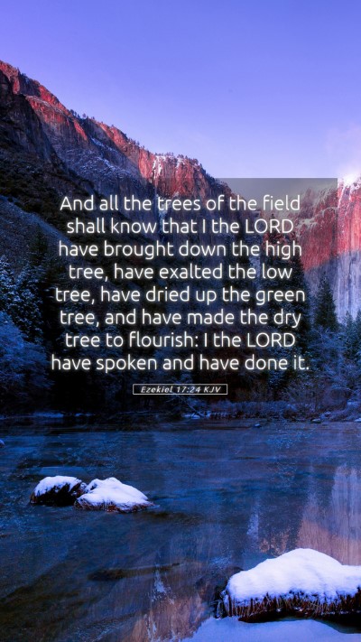 Picture 05 - Ezekiel 17:24 KJV Mobile Phone Wallpaper - And all the trees of the field shall know that I - Mobile Bible Verse Wallpaper