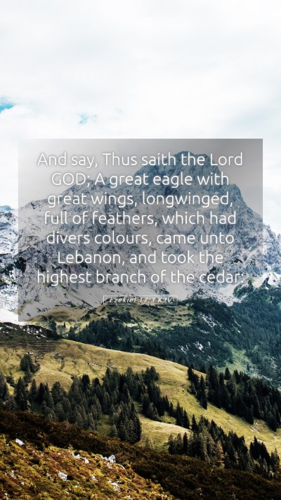 Picture 05 - Ezekiel 17:3 KJV Mobile Phone Wallpaper - And say, Thus saith the Lord GOD; A great eagle - Mobile Bible Verse Wallpaper