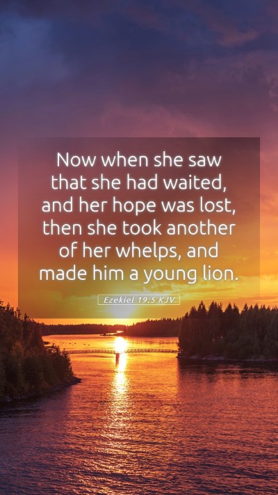 Picture 05 - Ezekiel 19:5 KJV Mobile Phone Wallpaper - Now when she saw that she had waited, and her - Mobile Bible Verse Wallpaper