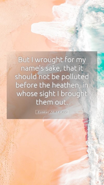 Picture 05 - Ezekiel 20:14 KJV Mobile Phone Wallpaper - But I wrought for my name's sake, that it should - Mobile Bible Verse Wallpaper