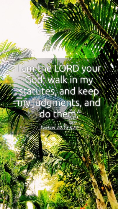 Picture 05 - Ezekiel 20:19 KJV Mobile Phone Wallpaper - I am the LORD your God; walk in my statutes, and - Mobile Bible Verse Wallpaper