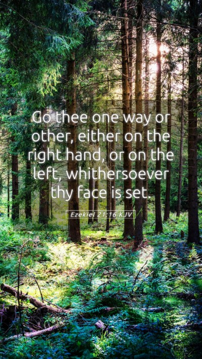 Picture 05 - Ezekiel 21:16 KJV Mobile Phone Wallpaper - Go thee one way or other, either on the right - Mobile Bible Verse Wallpaper