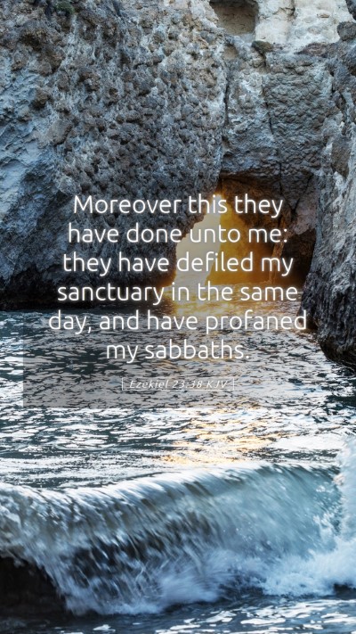 Picture 05 - Ezekiel 23:38 KJV Mobile Phone Wallpaper - Moreover this they have done unto me: they have - Mobile Bible Verse Wallpaper