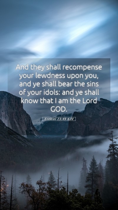 Picture 05 - Ezekiel 23:49 KJV Mobile Phone Wallpaper - And they shall recompense your lewdness upon you, - Mobile Bible Verse Wallpaper